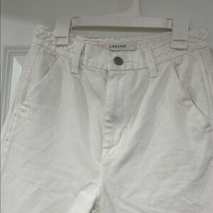 J Brand White Denim with Braided Waistline